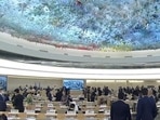 The draft resolution on the situation in Xinjiang was presented by a group comprising Canada, Denmark, Finland, Iceland, Norway, Sweden, the UK and the US, and was co-sponsored by other countries such as Turkey. (UN video Screengrab)