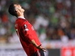 Cristiano Ronaldo reacts during the UEFA Europa League group E football match between Omonia Nicosia and Manchester United at GSP stadium.(AFP) Cristiano Ronaldo reacts during the UEFA Europa League group E football match between Omonia Nicosia and Manchester United at GSP stadium.(AFP)