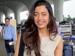 Rashmika Mandanna and Vijay Deverakonda at Mumbai airport. Rashmika Mandanna and Vijay Deverakonda at Mumbai airport.