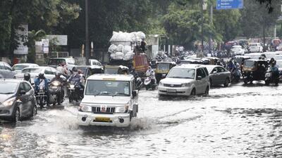 A trough was running from the cyclonic circulation over coastal Andhra Pradesh. (HT PHOTO)