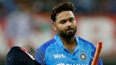 Rishabh Pant walks back to pavilion after getting dismissed during the 3rd T20I match between India and South Africa, at Holkar Cricket Stadium, in Indore. (ANI)