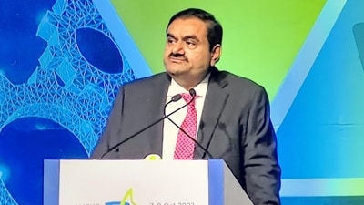 Adani Group Chairman Gautam Adani speaks at the Invest Rajasthan Summit 2022, in Jaipur, (PTI) Adani Group Chairman Gautam Adani speaks at the Invest Rajasthan Summit 2022, in Jaipur, (PTI)