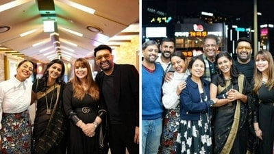 Kapil Sharma with wife Ginni Chitrath, Shahana Goswami, Nandita Das, Adil Hussain, Rima Das. Kapil Sharma with wife Ginni Chitrath, Shahana Goswami, Nandita Das, Adil Hussain, Rima Das. 
