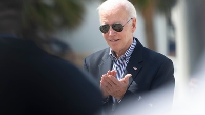 Joe Biden In Florida: US President Joe Biden is seen.&nbsp; (AP)