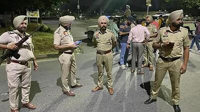 A rocket-propelled grenade was launched at the Punjab Police intelligence headquarters in Mohali in May. (HT File)