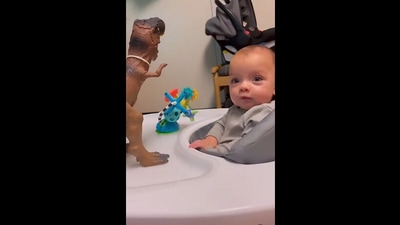 This baby was trying to roar. (Instagram/@noellani) This baby was trying to roar. (Instagram/@noellani)
