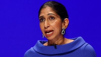 Suella Braverman: Home secretary Suella Braverman said the largest group of people who overstay in the UK are Indian migrants. Suella Braverman: Home secretary Suella Braverman said the largest group of people who overstay in the UK are Indian migrants. 