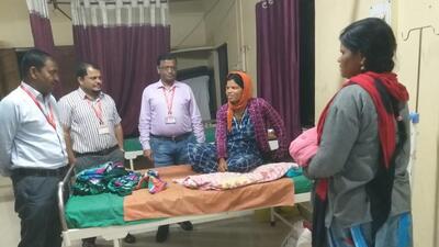 Dr Bhagawan Pawar (centre), district health officer (DHO) ZP Pune, at Wagholi PHC. (HT PHOTO)