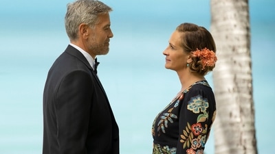 Ticket to Paradise movie review: George Clooney and Julia Roberts in the movie. Ticket to Paradise movie review: George Clooney and Julia Roberts in the movie.
