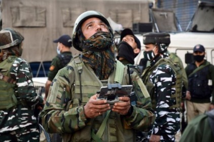 Security forces monitoring agitation in Kashmir Valley using latest technology.