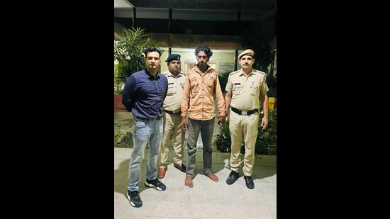 Gurmeet in the custody of Ambala police.  (HT)