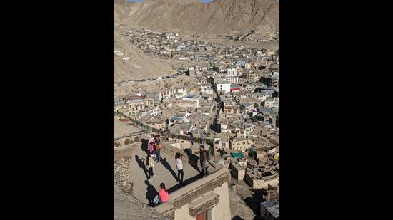 The view from the top of the Leh palace and said influencers (Percy Bharucha) The view from the top of the Leh palace and said influencers (Percy Bharucha)