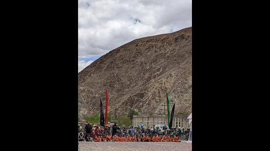 The bikers finally make it (Percy Bharucha) The bikers finally make it (Percy Bharucha)