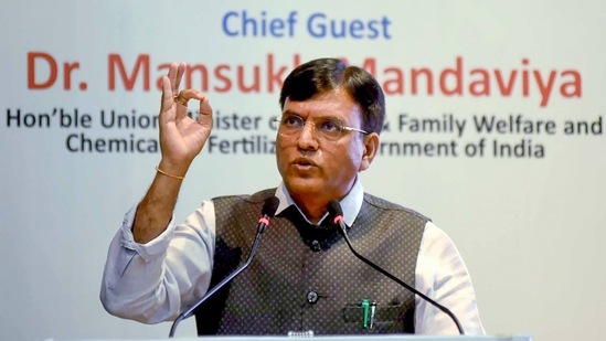 Union health minister Mansukh Mandaviya. (PTI)