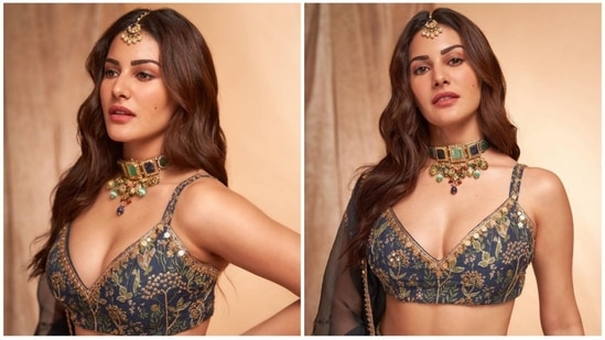 Amyra Dastur looks like a dream in a gorgeous embellished lehenga: Pics inside(Instagram/@amyradastur)