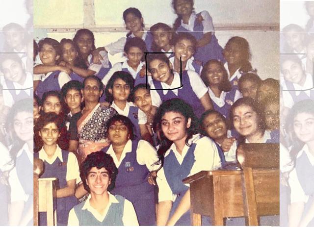 A photograph with school batch mates A photograph with school batch mates