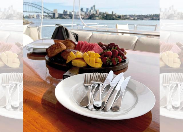 Breakfast aboard the Enigma Breakfast aboard the Enigma