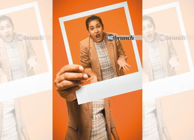 Sumaira, “I am a stand-up comic and also a writer—I started doing both these things together because there’s hardly any money in stand-up”; Jacket & dress by Zara (Subi Samuel)