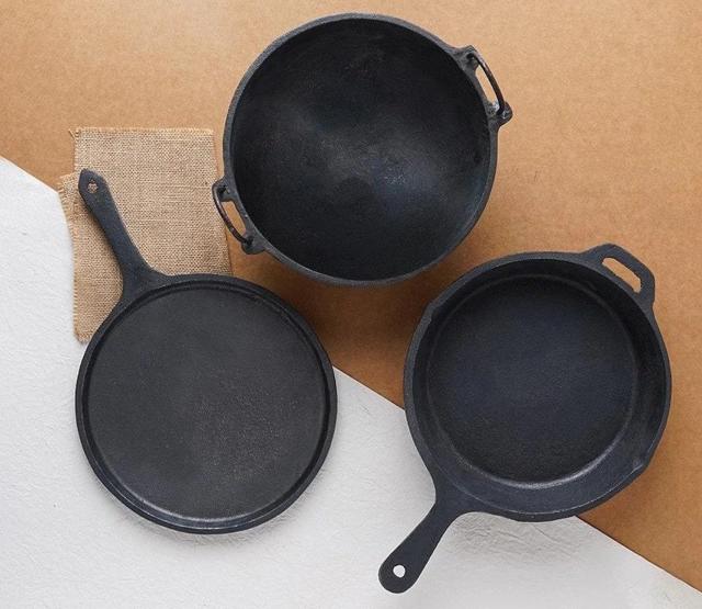 These heavy duty pans look great and have excellent health benefits. (The chemical free cast iron cookware set by The Indus Valley) These heavy duty pans look great and have excellent health benefits. (The chemical free cast iron cookware set by The Indus Valley)