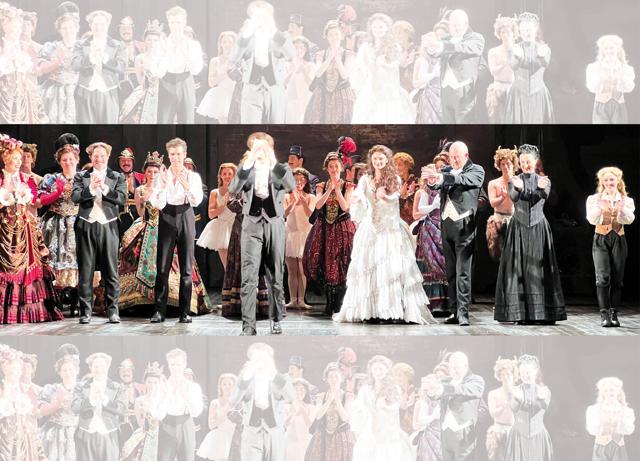 The Phantom of the Opera cast takes a curtain call at the Sydney Opera House The Phantom of the Opera cast takes a curtain call at the Sydney Opera House