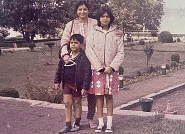 With her family in Kashmir With her family in Kashmir