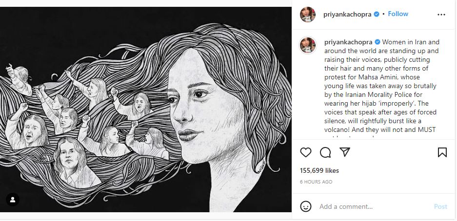 Taking to Instagram, Priyanka shared a post.