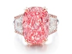 In this undated photo released by Sotheby's, The Williamson Pink Star is seen. The pink diamond was auctioned off at $49.9 million in Hong Kong on Friday.&nbsp;