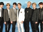 BTS members V, Suga, Jin, J-Hope, RM, Jimin, and Jungkook.