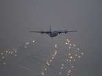 Image from the full dress rehearsal of 90th Indian Air force Day celebration at Indian Air force station in Chandigarh on Thursday, October 06. (Ravi Kumar/ Hindustan Times) Image from the full dress rehearsal of 90th Indian Air force Day celebration at Indian Air force station in Chandigarh on Thursday, October 06. (Ravi Kumar/ Hindustan Times)