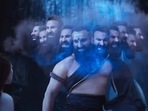 Saif Ali Khan in a still from Adipurush teaser. Saif Ali Khan in a still from Adipurush teaser.