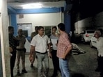 A health department team arrives at the Maiden Pharmaceuticals Ltd unit in Sonepat. (PTI)(HT_PRINT) A health department team arrives at the Maiden Pharmaceuticals Ltd unit in Sonepat. (PTI)(HT_PRINT)