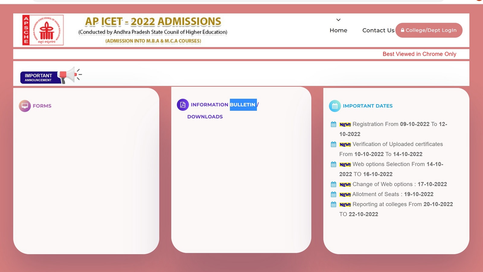 AP ICET Registration 2022 to begin from October 9, details here