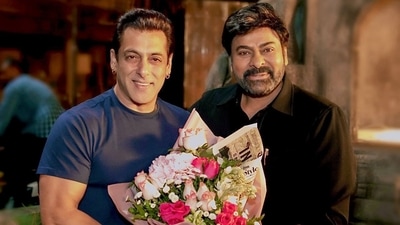 Salman Khan with Chiranjeevi. Salman Khan with Chiranjeevi.