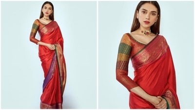 Aditi Rao Hydari: A timeless silk saree deserves a special place in every girl's wardrobe. Here's the stunning Aditi Rao Hydari proving the point with us with her red traditional look. Team it with a matching blouse and traditional jewellery. (Instagram/@aditiraohydari) Aditi Rao Hydari: A timeless silk saree deserves a special place in every girl's wardrobe. Here's the stunning Aditi Rao Hydari proving the point with us with her red traditional look. Team it with a matching blouse and traditional jewellery. (Instagram/@aditiraohydari)