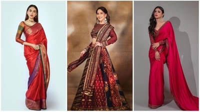 Red is a shade that blends perfectly with any skin tone. It is the colour of Karwa Chauth and one cannot go wrong with it. This year, Karwa Chauth, a festival celebrated by married women, will be observed from October 13 1:59am to October 14 3:08am. If you are still trying to figure out what to wear then don't worry we've got your back. Here are a few celeb inspired red ethnic outfits to wear this Karwa Chauth. (Instagram) Red is a shade that blends perfectly with any skin tone. It is the colour of Karwa Chauth and one cannot go wrong with it. This year, Karwa Chauth, a festival celebrated by married women, will be observed from October 13 1:59am to October 14 3:08am. If you are still trying to figure out what to wear then don't worry we've got your back. Here are a few celeb inspired red ethnic outfits to wear this Karwa Chauth. (Instagram)