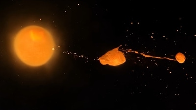 Moon evolution is simulated with supercomputer. (screengrab/Nasa) Moon evolution is simulated with supercomputer. (screengrab/Nasa)