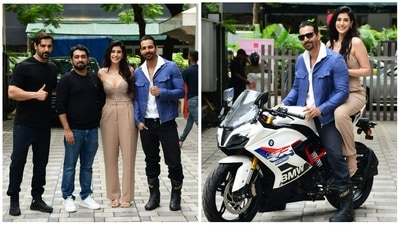 Harshvardhan Rane and Sonia Rathee will now be seen together in John Abraham's co-production, Tara Vs Bilal. They were seen at the trailer launch of the film in Mumbai on Saturday. It will release on October 28. (Varinder Chawla) Harshvardhan Rane and Sonia Rathee will now be seen together in John Abraham's co-production, Tara Vs Bilal. They were seen at the trailer launch of the film in Mumbai on Saturday. It will release on October 28. (Varinder Chawla)