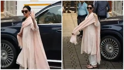 Deepika Padukone at the Kalina airport on Saturday. (Varinder Chawla) Deepika Padukone at the Kalina airport on Saturday. (Varinder Chawla)
