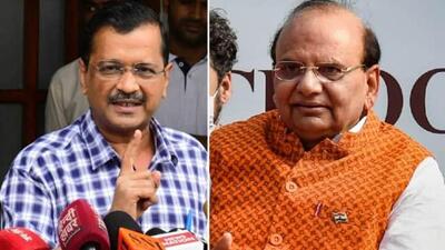 Arvind Kejriwal retorted by calling VK Saxena’s letter as ‘another love letter’. (File Photos) Arvind Kejriwal retorted by calling VK Saxena’s letter as ‘another love letter’. (File Photos)