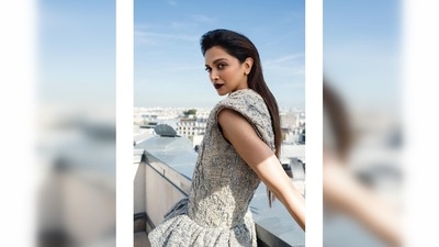 Deepika Padukone recently treated her Instagram family of more than 69 million with jaw-dropping photos of herself in this gorgeous Louis Vuitton dress. (Instagram/@deepikapadukone)