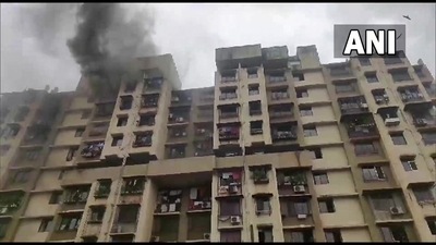The fire was reported around 2:45pm at the building called Rail View Housing Society. (ANI)