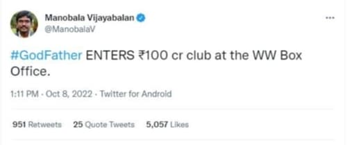 GodFather is the Telugu remake of the 2019 Malayalam movie Lucifer. GodFather is the Telugu remake of the 2019 Malayalam movie Lucifer.