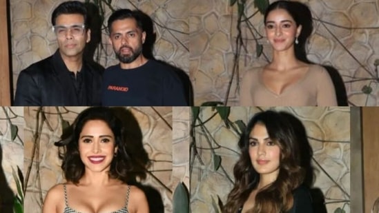 Karan Johar, Ananya Panday, Nushrratt Bharuccha, Rhea Chakraborty attended Bunty Sajdeh's birthday bash.