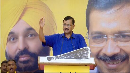Delhi chief minister Arvind Kejriwal cited Hindu mythological references to allege that the BJP insults gods. (PTI)