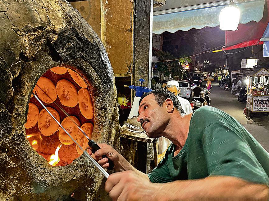Built on a brick platform, the tandoor looks very old.