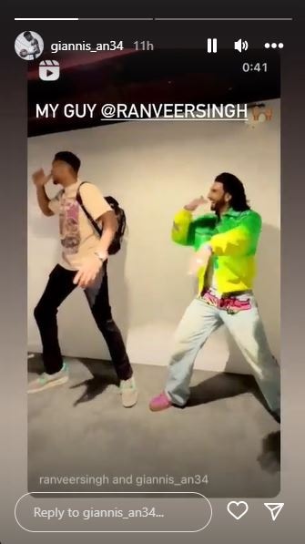 Ranveer Singh Teaches 'Tattad Tattad' Dance to NBA Star Giannis  Antetokounmpo (Watch Video)