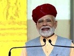 Prime Minister Narendra Modi on Sunday declared Modhera in Gujarat's Mehsana district as India's first 24x7 solar-powered village. Prime Minister Narendra Modi on Sunday declared Modhera in Gujarat's Mehsana district as India's first 24x7 solar-powered village.