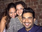 R Madhavan with his sister Devika and wife Sarita Birje. R Madhavan with his sister Devika and wife Sarita Birje.
