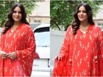 Mom-to-be Bipasha Basu looks stunning in a red kaftan dress for an outing. (HT Photo/Varinder Chawla) Mom-to-be Bipasha Basu looks stunning in a red kaftan dress for an outing. (HT Photo/Varinder Chawla)