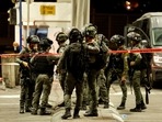 Israeli security forces gather following a shooting incident at a check point in east Jerusalem, Israeli police said October 8, 2022. (REUTERS/Ammar Awad)